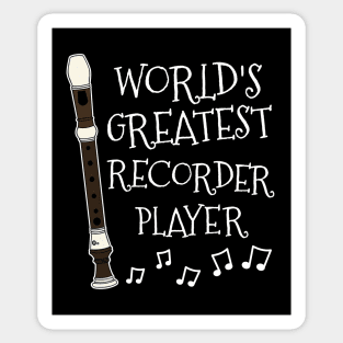 World's Greatest Recorder Player, Woodwind Musician Sticker